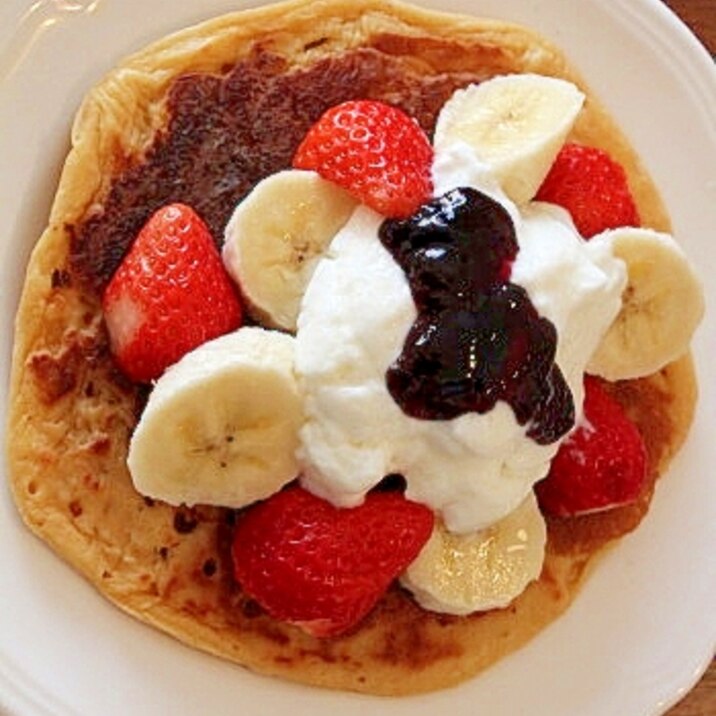 バナナ いちごとヨーグルトの大豆粉パンケーキ レシピ 作り方 By タンタン0522 楽天レシピ バナナ いちごとヨーグルトの大豆粉パンケーキ レシピ 作り方 By タンタン0522 楽天レシピ